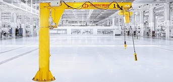 柱式旋臂重機懸臂吊電線敷設要點