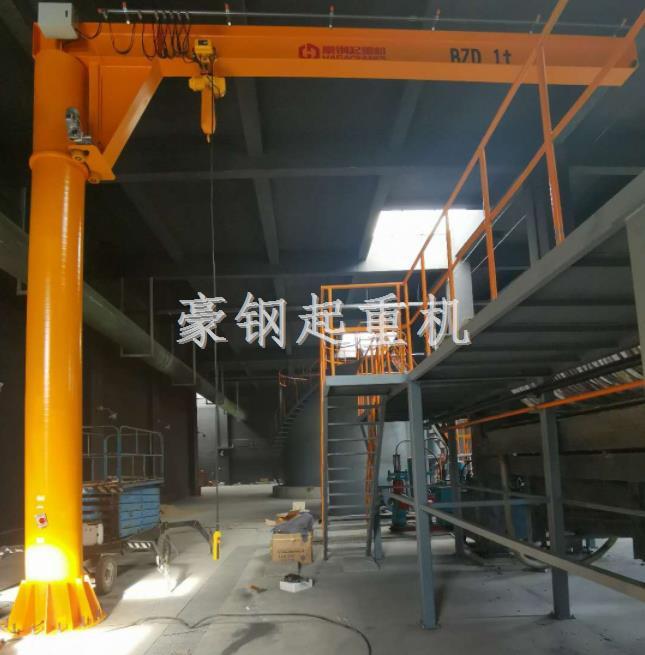 北京環(huán)境工程技術(shù)公司定制的電動(dòng)旋轉(zhuǎn)懸臂吊安裝調(diào)試完成